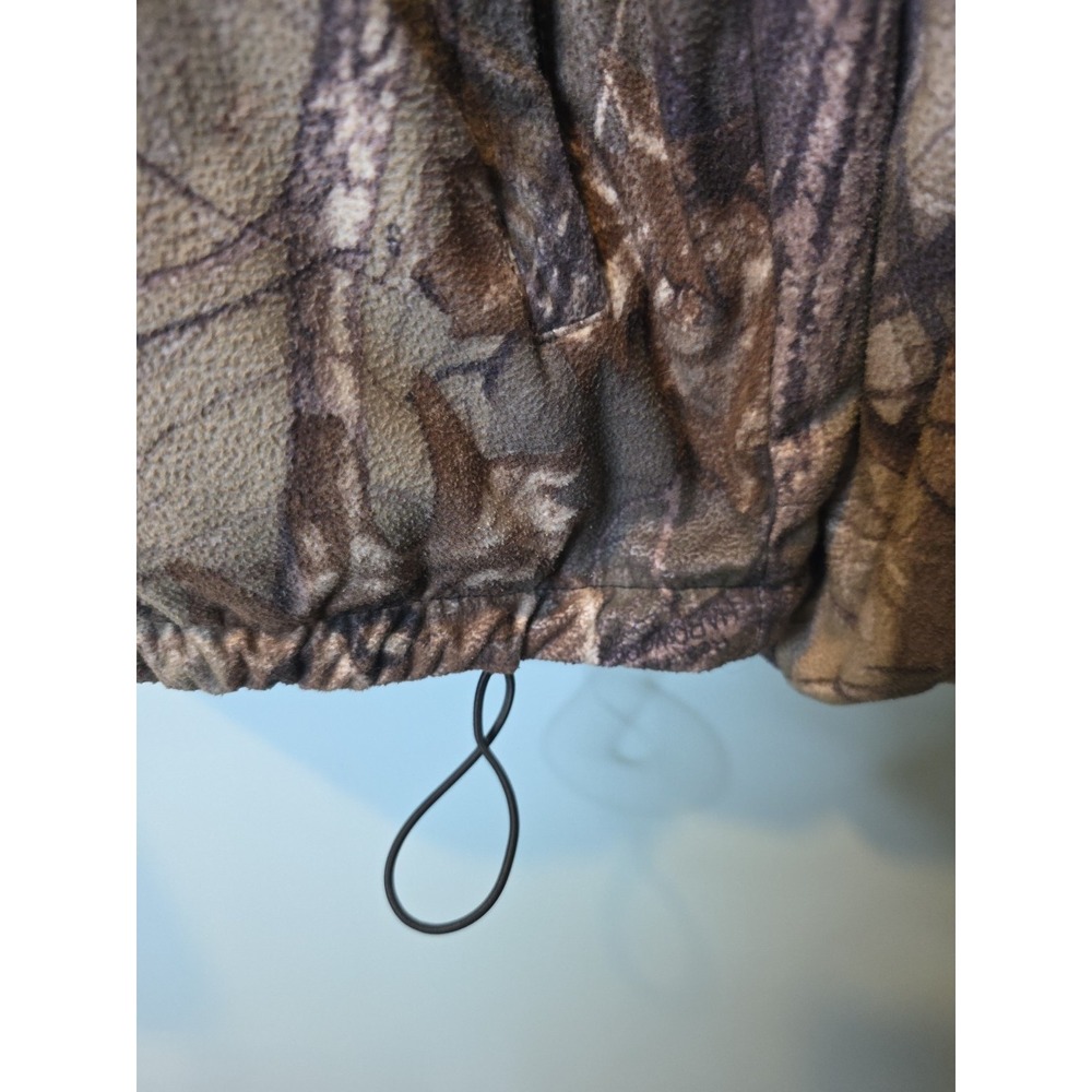 Realtree Hardwoods 20-200 Reversible Camo Fleece Quarter Zip Jacket Mens XL - Picture 4 of 8